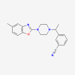 3-[1-[4-(5-Methyl-1,3-benzoxazol-2-yl)piperazin-1-yl]ethyl]benzonitrile