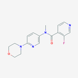 molecular formula C16H17FN4O2 B6968062 3-fluoro-N-methyl-N-(6-morpholin-4-ylpyridin-3-yl)pyridine-4-carboxamide 