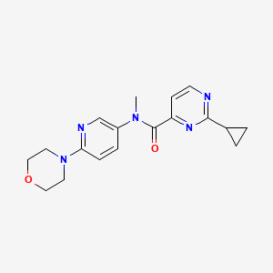 2-cyclopropyl-N-methyl-N-(6-morpholin-4-ylpyridin-3-yl)pyrimidine-4-carboxamide