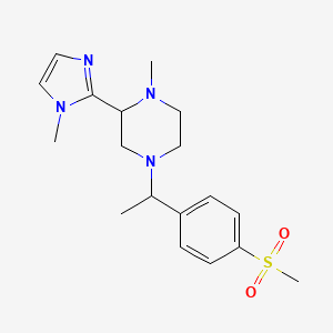 1-Methyl-2-(1-methylimidazol-2-yl)-4-[1-(4-methylsulfonylphenyl)ethyl]piperazine