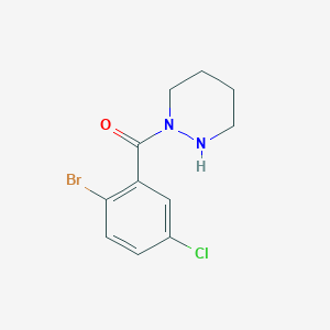 molecular formula C11H12BrClN2O B6968096 (2-Bromo-5-chlorophenyl)-(diazinan-1-yl)methanone 