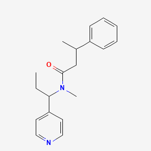 molecular formula C19H24N2O B6968108 N-methyl-3-phenyl-N-(1-pyridin-4-ylpropyl)butanamide 