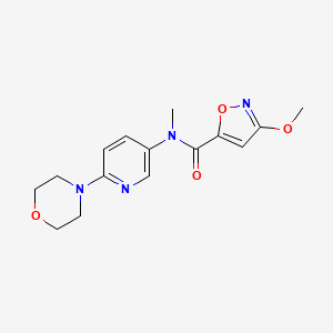 molecular formula C15H18N4O4 B6968111 3-methoxy-N-methyl-N-(6-morpholin-4-ylpyridin-3-yl)-1,2-oxazole-5-carboxamide 