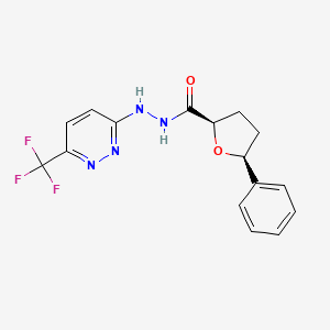 (2R,5S)-5-phenyl-N'-[6-(trifluoromethyl)pyridazin-3-yl]oxolane-2-carbohydrazide