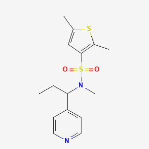 N,2,5-trimethyl-N-(1-pyridin-4-ylpropyl)thiophene-3-sulfonamide