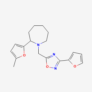 3-(Furan-2-yl)-5-[[2-(5-methylfuran-2-yl)azepan-1-yl]methyl]-1,2,4-oxadiazole