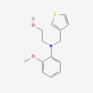 molecular formula C14H17NO2S B6968205 2-[2-methoxy-N-(thiophen-3-ylmethyl)anilino]ethanol 