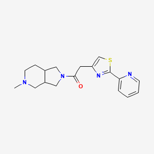 1-(5-methyl-3,3a,4,6,7,7a-hexahydro-1H-pyrrolo[3,4-c]pyridin-2-yl)-2-(2-pyridin-2-yl-1,3-thiazol-4-yl)ethanone