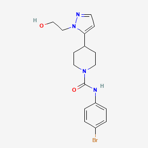 N-(4-bromophenyl)-4-[2-(2-hydroxyethyl)pyrazol-3-yl]piperidine-1-carboxamide