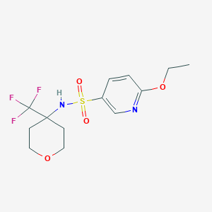 6-ethoxy-N-[4-(trifluoromethyl)oxan-4-yl]pyridine-3-sulfonamide