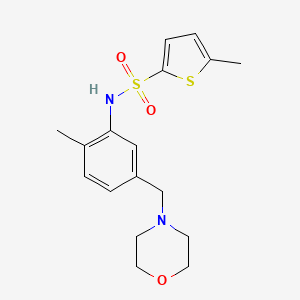 5-methyl-N-[2-methyl-5-(morpholin-4-ylmethyl)phenyl]thiophene-2-sulfonamide