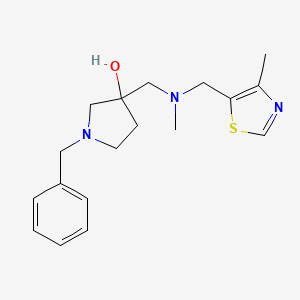 1-Benzyl-3-[[methyl-[(4-methyl-1,3-thiazol-5-yl)methyl]amino]methyl]pyrrolidin-3-ol