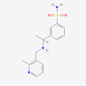 3-[1-[(2-Methylpyridin-3-yl)methylamino]ethyl]benzenesulfonamide