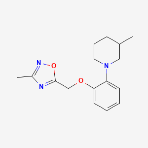 3-Methyl-5-[[2-(3-methylpiperidin-1-yl)phenoxy]methyl]-1,2,4-oxadiazole