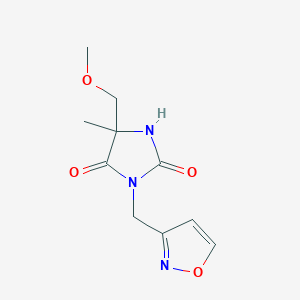 5-(Methoxymethyl)-5-methyl-3-(1,2-oxazol-3-ylmethyl)imidazolidine-2,4-dione