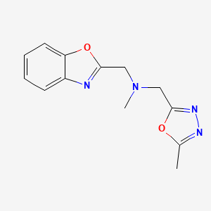 1-(1,3-benzoxazol-2-yl)-N-methyl-N-[(5-methyl-1,3,4-oxadiazol-2-yl)methyl]methanamine