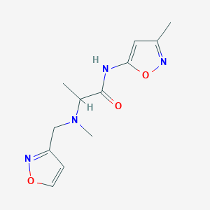 N-(3-methyl-1,2-oxazol-5-yl)-2-[methyl(1,2-oxazol-3-ylmethyl)amino]propanamide