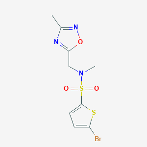 5-bromo-N-methyl-N-[(3-methyl-1,2,4-oxadiazol-5-yl)methyl]thiophene-2-sulfonamide