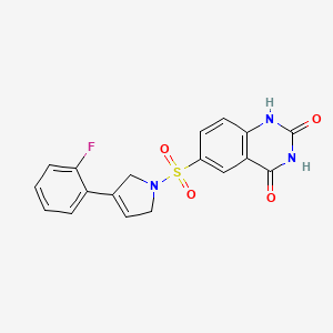 6-[[3-(2-fluorophenyl)-2,5-dihydropyrrol-1-yl]sulfonyl]-1H-quinazoline-2,4-dione