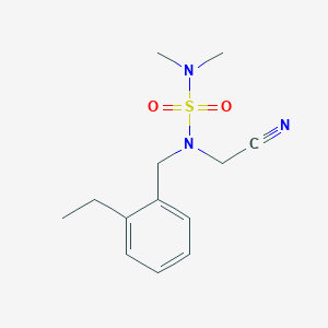 molecular formula C13H19N3O2S B6968416 2-[Dimethylsulfamoyl-[(2-ethylphenyl)methyl]amino]acetonitrile 