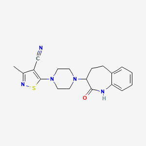 3-Methyl-5-[4-(2-oxo-1,3,4,5-tetrahydro-1-benzazepin-3-yl)piperazin-1-yl]-1,2-thiazole-4-carbonitrile