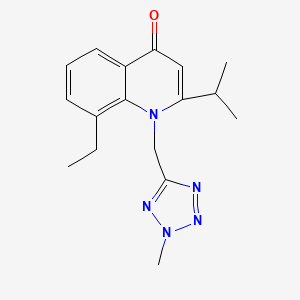 molecular formula C17H21N5O B6968461 8-Ethyl-1-[(2-methyltetrazol-5-yl)methyl]-2-propan-2-ylquinolin-4-one 