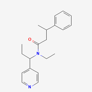 molecular formula C20H26N2O B6968467 N-ethyl-3-phenyl-N-(1-pyridin-4-ylpropyl)butanamide 