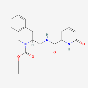 molecular formula C21H27N3O4 B6968472 tert-butyl N-methyl-N-[1-[(6-oxo-1H-pyridine-2-carbonyl)amino]-3-phenylpropan-2-yl]carbamate 