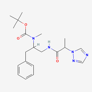 tert-butyl N-methyl-N-[1-phenyl-3-[2-(1,2,4-triazol-1-yl)propanoylamino]propan-2-yl]carbamate