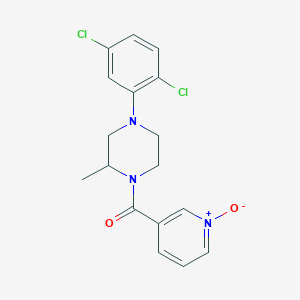 [4-(2,5-Dichlorophenyl)-2-methylpiperazin-1-yl]-(1-oxidopyridin-1-ium-3-yl)methanone