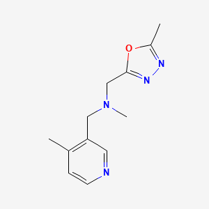 N-methyl-N-[(5-methyl-1,3,4-oxadiazol-2-yl)methyl]-1-(4-methylpyridin-3-yl)methanamine