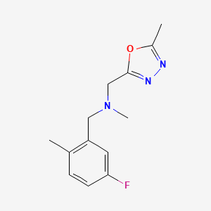 1-(5-fluoro-2-methylphenyl)-N-methyl-N-[(5-methyl-1,3,4-oxadiazol-2-yl)methyl]methanamine