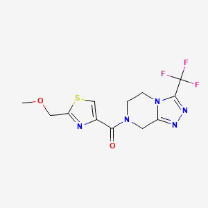 [2-(methoxymethyl)-1,3-thiazol-4-yl]-[3-(trifluoromethyl)-6,8-dihydro-5H-[1,2,4]triazolo[4,3-a]pyrazin-7-yl]methanone