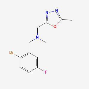 1-(2-bromo-5-fluorophenyl)-N-methyl-N-[(5-methyl-1,3,4-oxadiazol-2-yl)methyl]methanamine