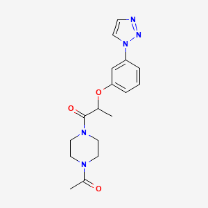 1-(4-Acetylpiperazin-1-yl)-2-[3-(triazol-1-yl)phenoxy]propan-1-one