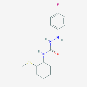 molecular formula C14H20FN3OS B6968576 1-(4-Fluoroanilino)-3-(2-methylsulfanylcyclohexyl)urea 