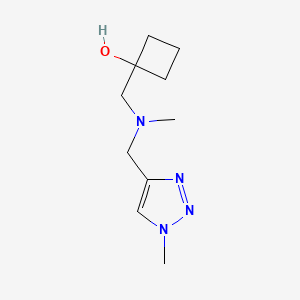 1-[[Methyl-[(1-methyltriazol-4-yl)methyl]amino]methyl]cyclobutan-1-ol