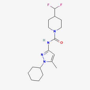 N-(1-cyclohexyl-5-methylpyrazol-3-yl)-4-(difluoromethyl)piperidine-1-carboxamide