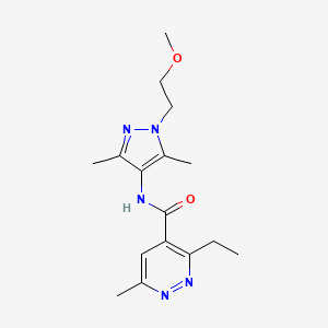 molecular formula C16H23N5O2 B6968633 3-ethyl-N-[1-(2-methoxyethyl)-3,5-dimethylpyrazol-4-yl]-6-methylpyridazine-4-carboxamide 