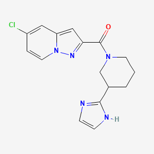 (5-chloropyrazolo[1,5-a]pyridin-2-yl)-[3-(1H-imidazol-2-yl)piperidin-1-yl]methanone