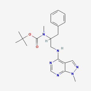 tert-butyl N-methyl-N-[1-[(1-methylpyrazolo[3,4-d]pyrimidin-4-yl)amino]-3-phenylpropan-2-yl]carbamate