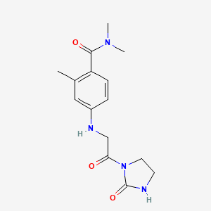 N,N,2-trimethyl-4-[[2-oxo-2-(2-oxoimidazolidin-1-yl)ethyl]amino]benzamide