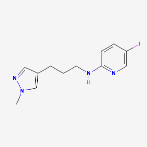 5-iodo-N-[3-(1-methylpyrazol-4-yl)propyl]pyridin-2-amine