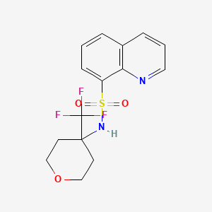 N-[4-(trifluoromethyl)oxan-4-yl]quinoline-8-sulfonamide