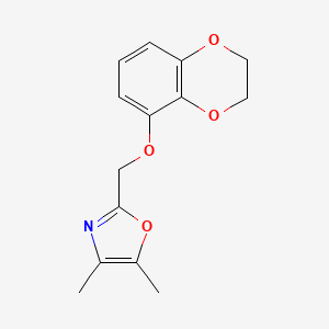 2-(2,3-Dihydro-1,4-benzodioxin-5-yloxymethyl)-4,5-dimethyl-1,3-oxazole