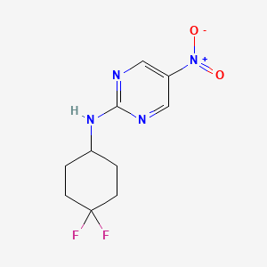 molecular formula C10H12F2N4O2 B6968766 N-(4,4-difluorocyclohexyl)-5-nitropyrimidin-2-amine 