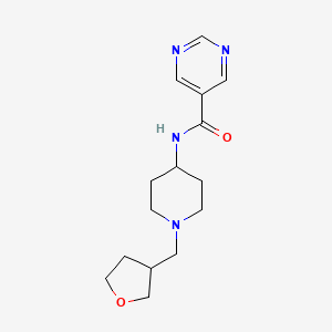 N-[1-(oxolan-3-ylmethyl)piperidin-4-yl]pyrimidine-5-carboxamide