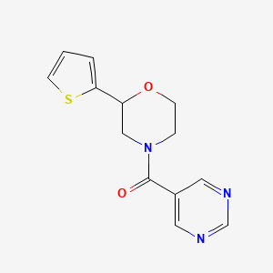 Pyrimidin-5-yl-(2-thiophen-2-ylmorpholin-4-yl)methanone