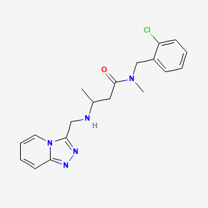 N-[(2-chlorophenyl)methyl]-N-methyl-3-([1,2,4]triazolo[4,3-a]pyridin-3-ylmethylamino)butanamide