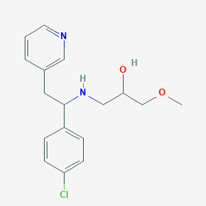 1-[[1-(4-Chlorophenyl)-2-pyridin-3-ylethyl]amino]-3-methoxypropan-2-ol